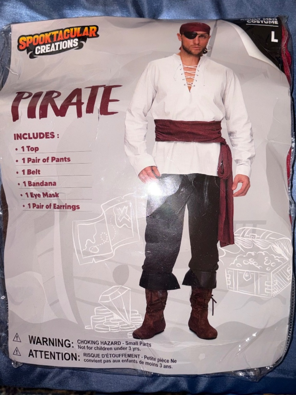 Spooktacular Creations Men Pirate Costume, Adult Halloween Costume Size Large